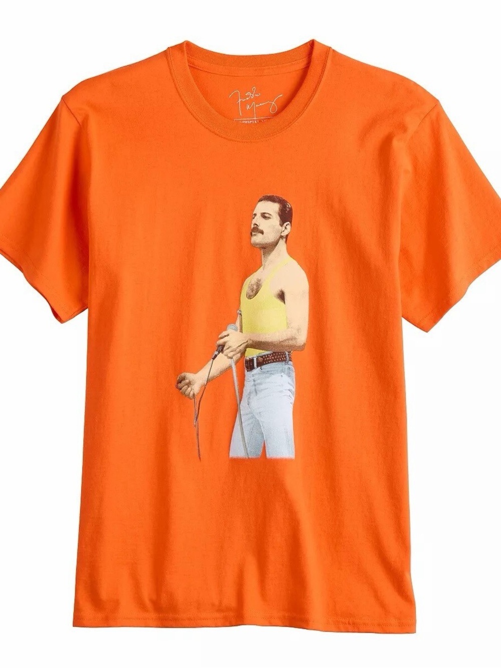Orange Freddie Mercury Graphic Tee